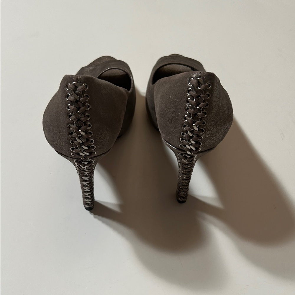 Elegant Chrome High Heels